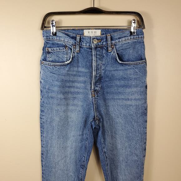 Free People Stella High Rise Skinny Jeans Size 29 Button Fly Raw Hem - Picture 4 of 11